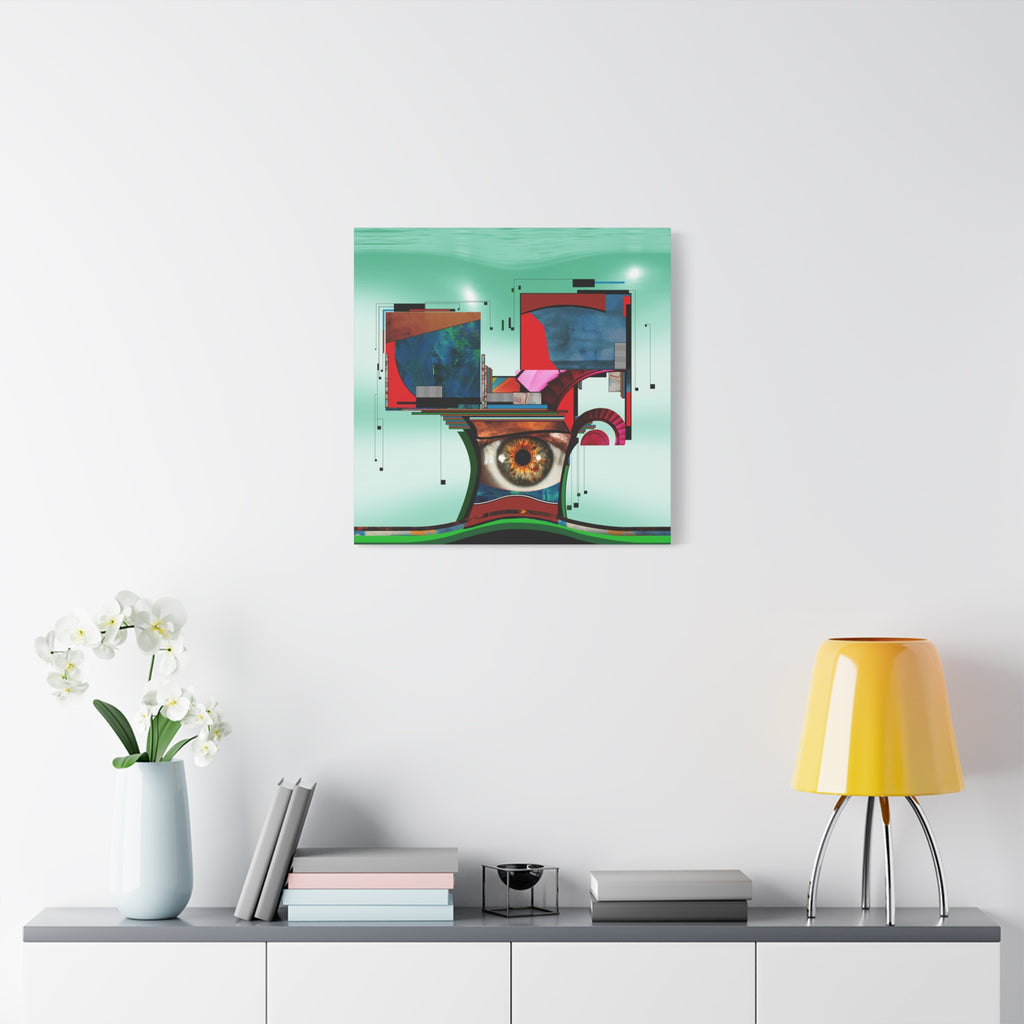 Figurative Geometric Matte Canvas Art Name is "Trees2"