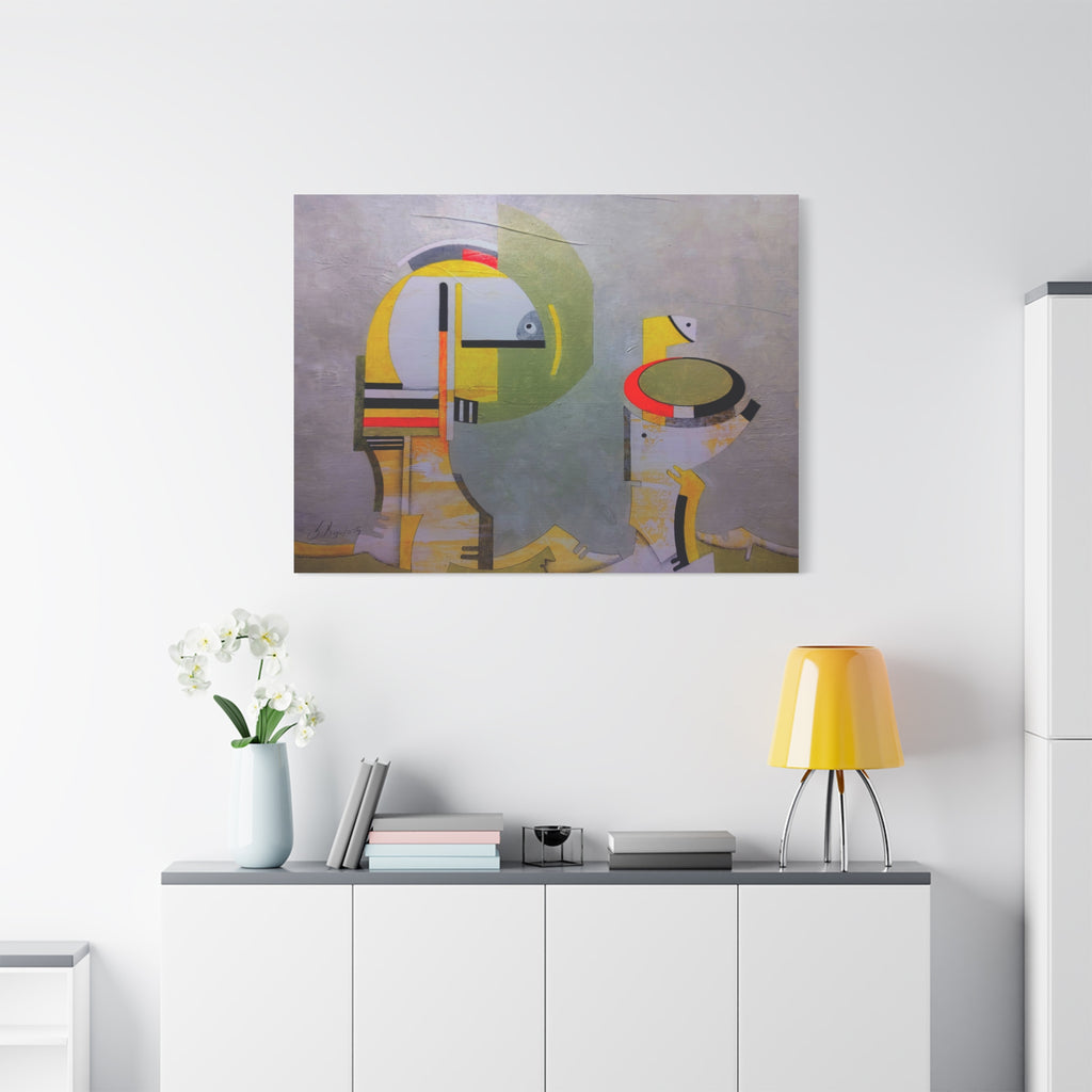 Abstract Geometric Matte Canvas Art Name is "Anatolian Myths"