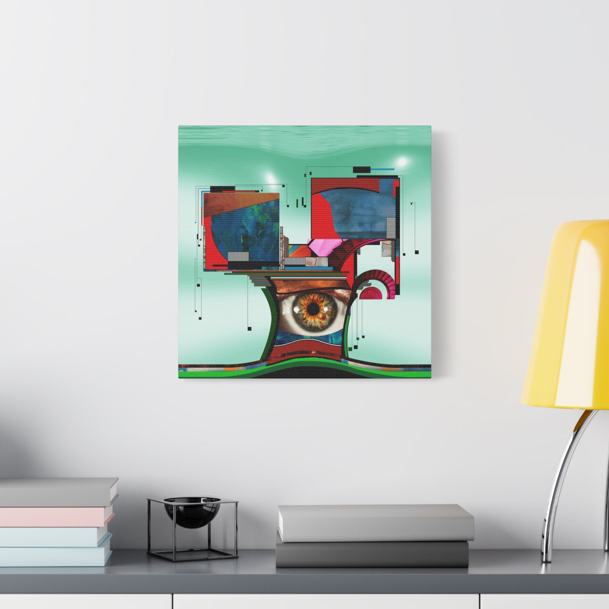 Figurative Geometric Matte Canvas Art Name is "Trees2"