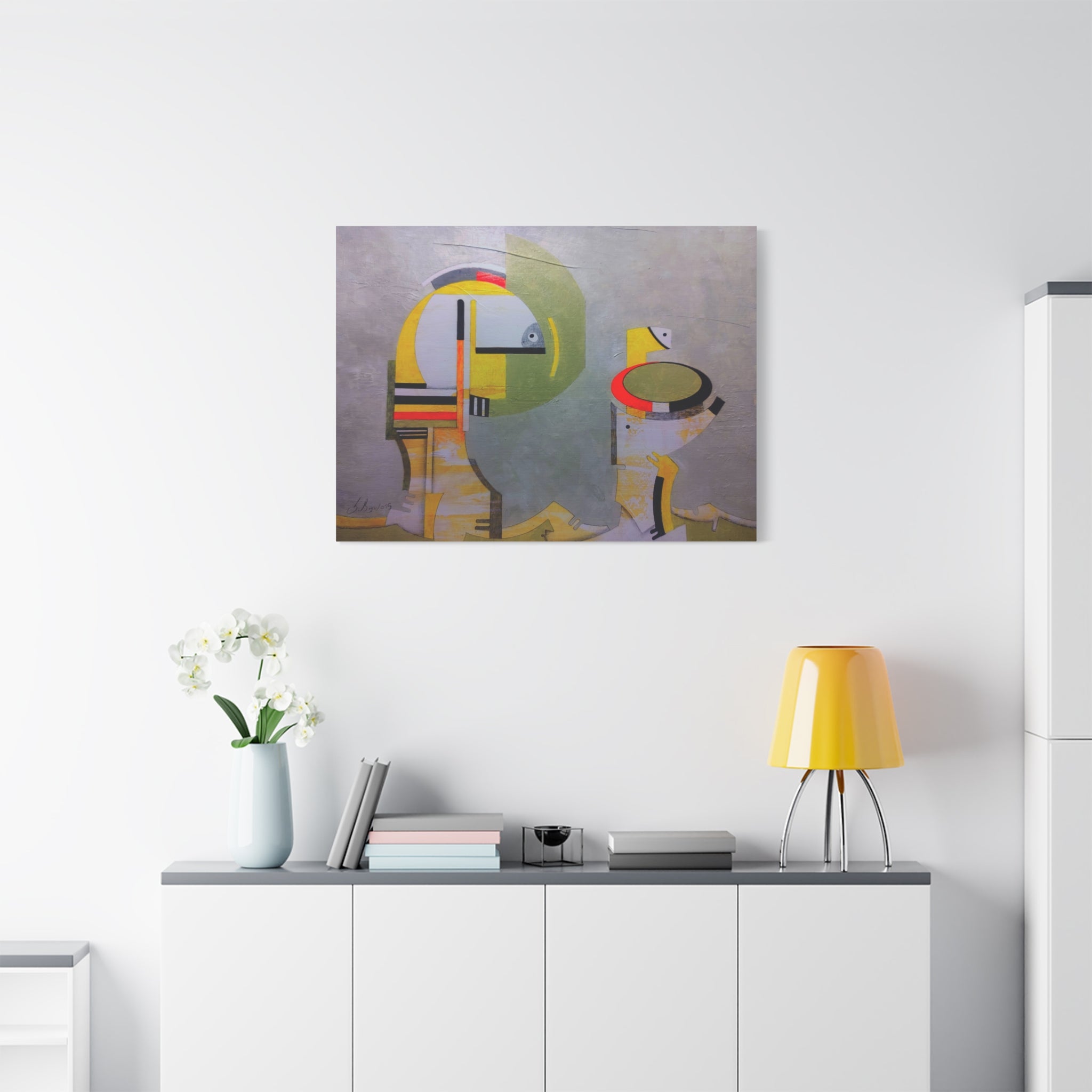 Abstract Geometric Matte Canvas Art Name is "Anatolian Myths"