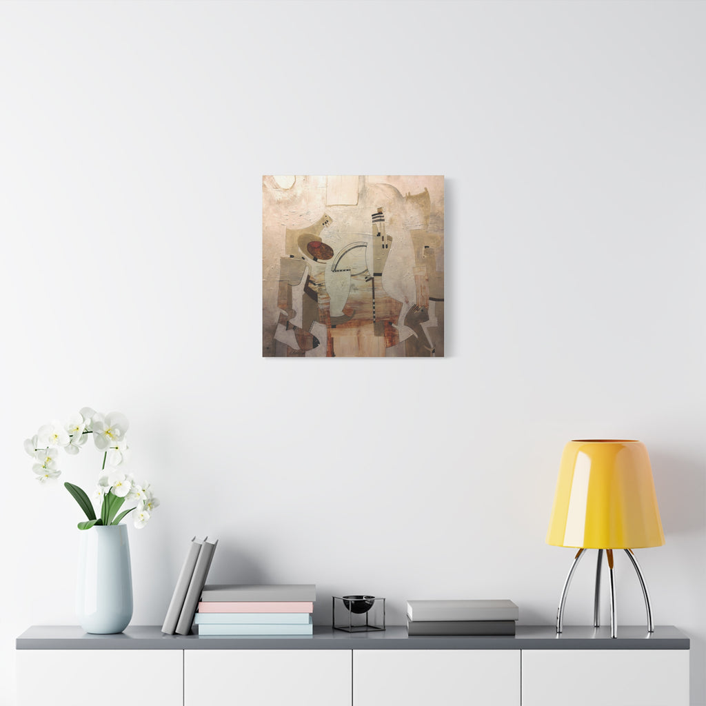 Abstract Geometric Matte Canvas Art Name is Anatolian Figure