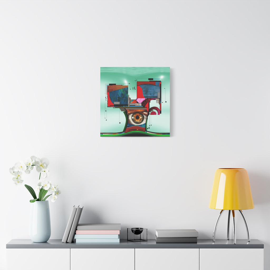 Figurative Geometric Matte Canvas Art Name is "Trees2"