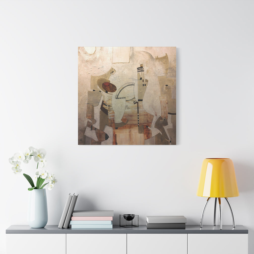 Abstract Geometric Matte Canvas Art Name is Anatolian Figure
