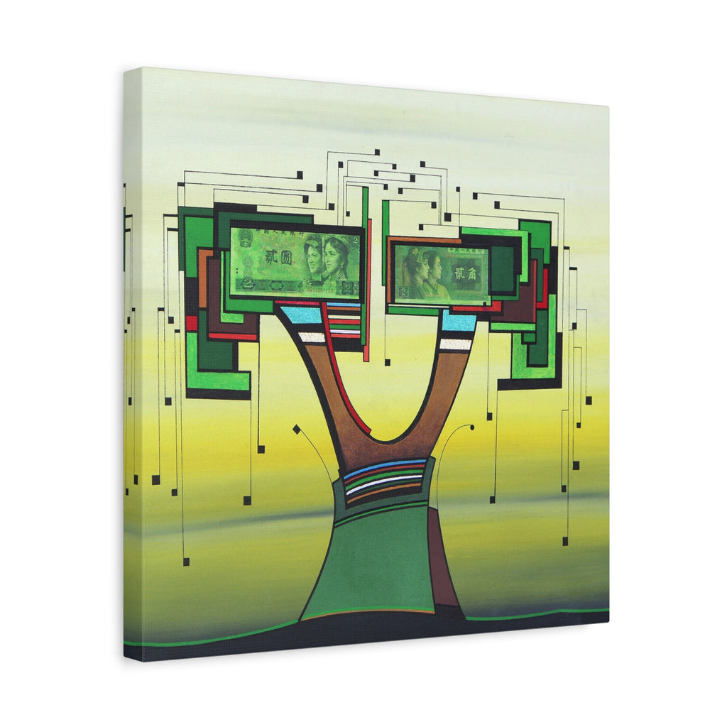 Figurative Geometric Matte Canvas Art Name is "Trees4" ON SALE!