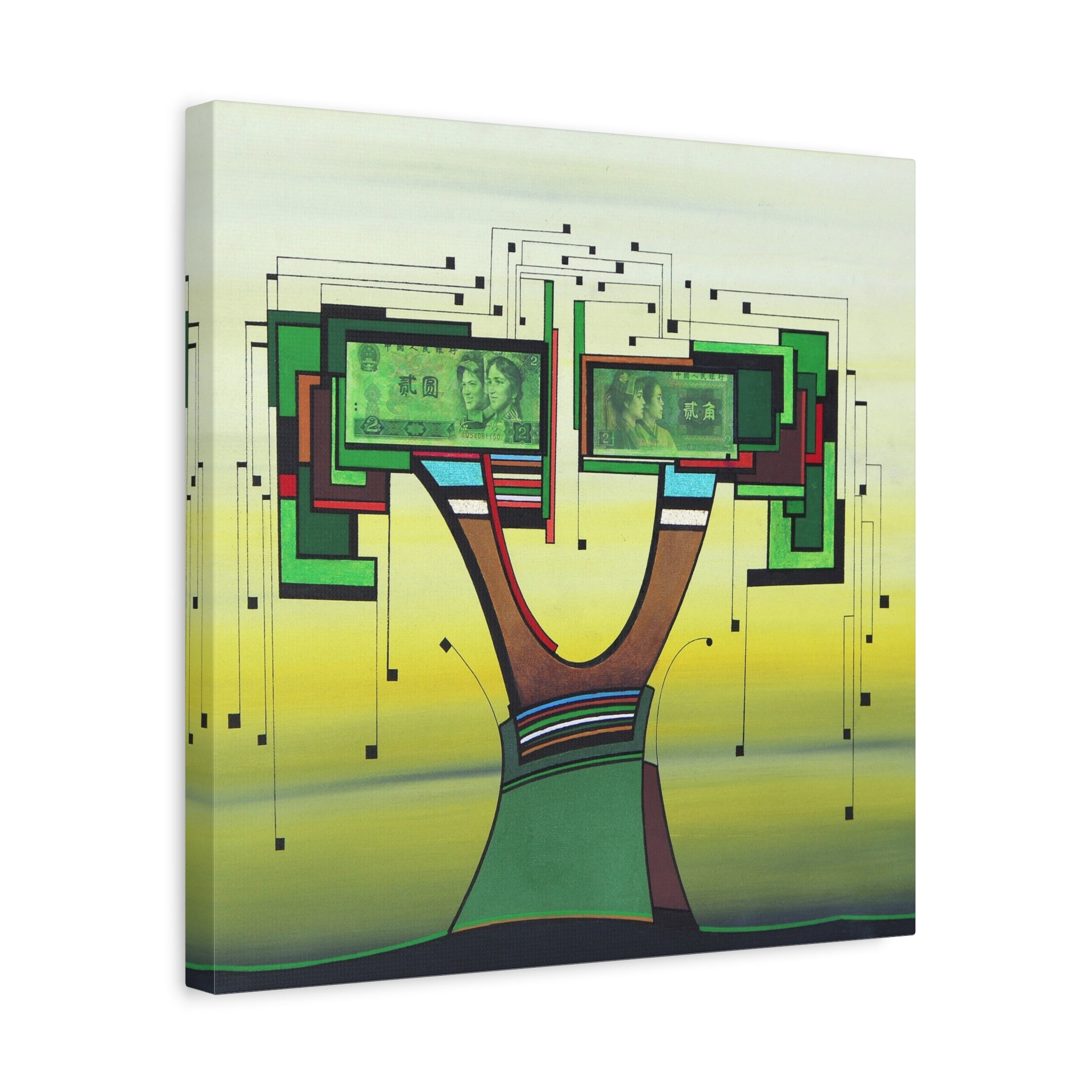 Figurative Geometric Matte Canvas Art Name is "Trees4" ON SALE!