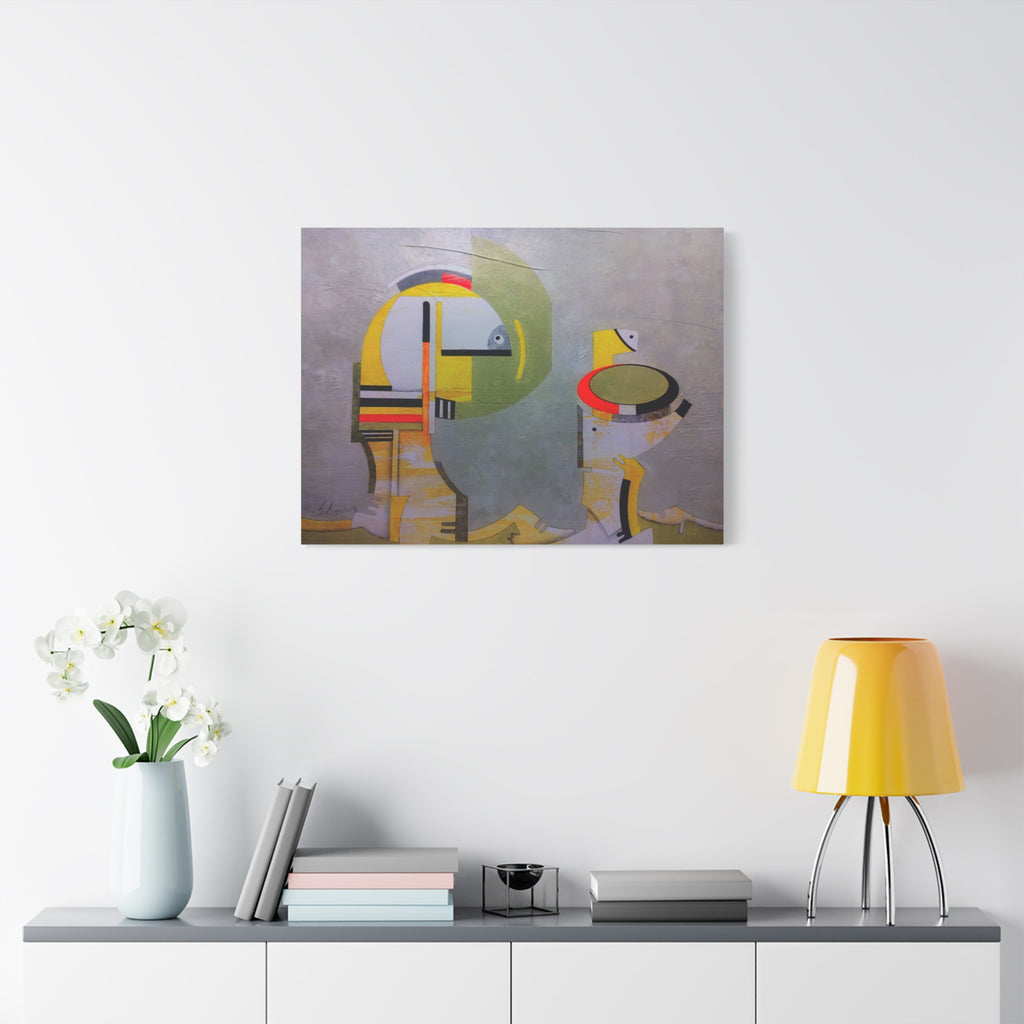 Abstract Geometric Matte Canvas Art Name is "Anatolian Myths"