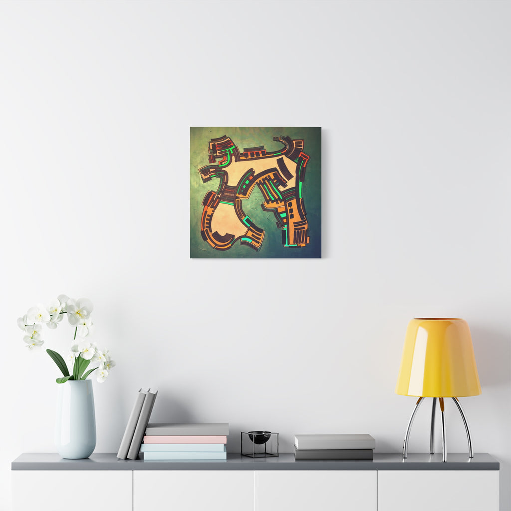 Figurative Geometric Matte Canvas Art Name is "Gen2"
