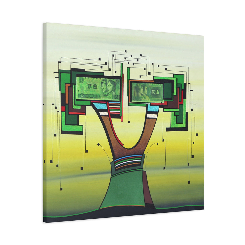 Figurative Geometric Matte Canvas Art Name is "Trees4" ON SALE!