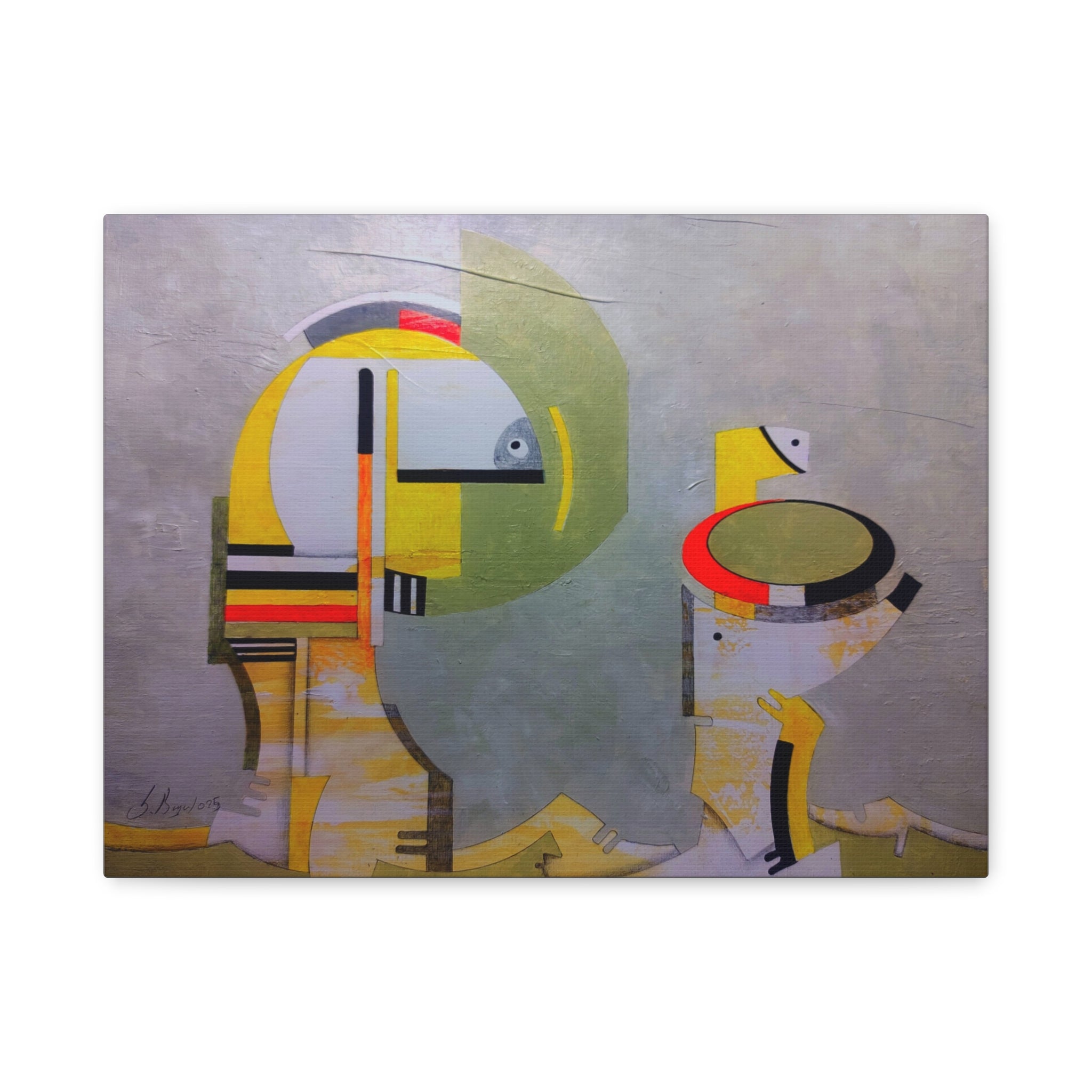 Abstract Geometric Matte Canvas Art Name is "Anatolian Myths"