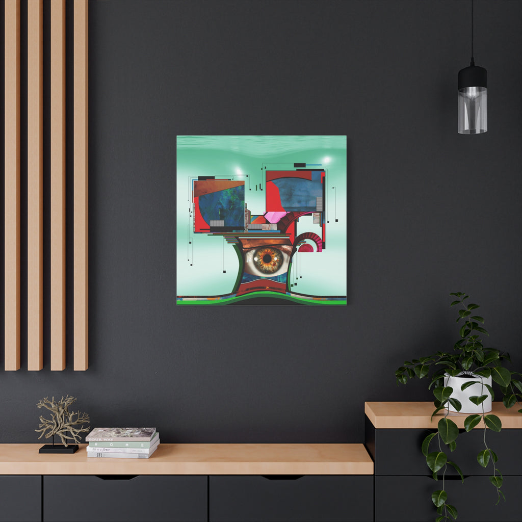 Figurative Geometric Matte Canvas Art Name is "Trees2"