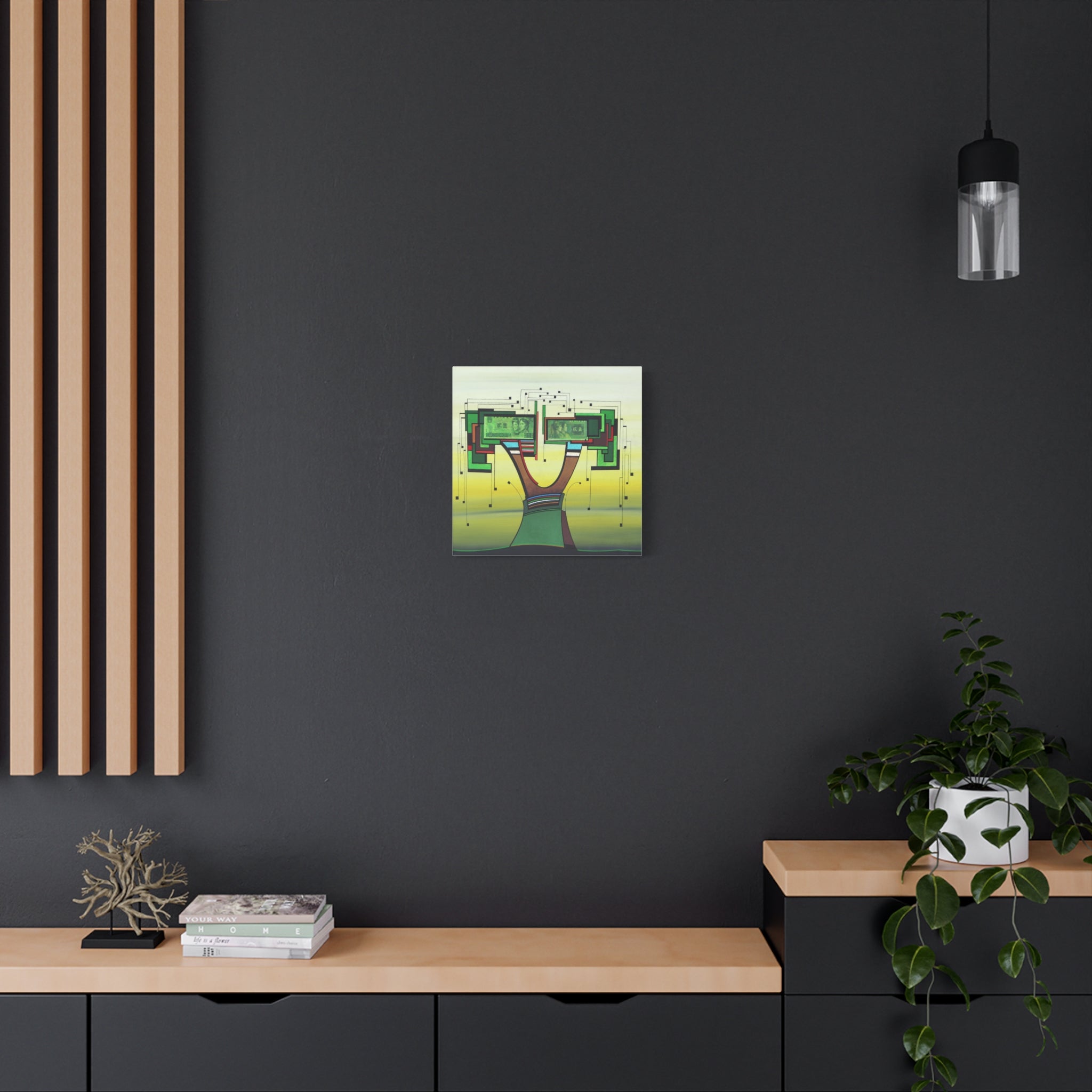 Figurative Geometric Matte Canvas Art Name is "Trees4" ON SALE!