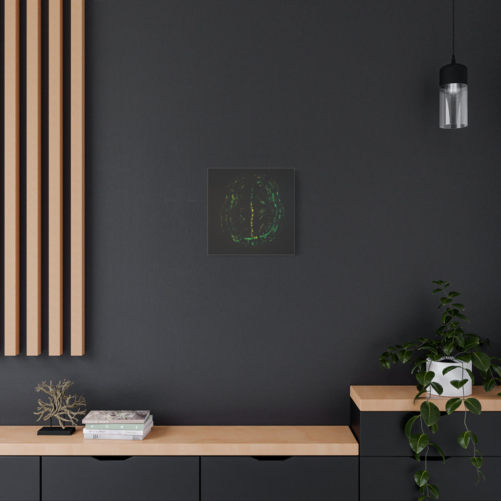 Figurative Geometric Matte Canvas Art Name is "Brain"