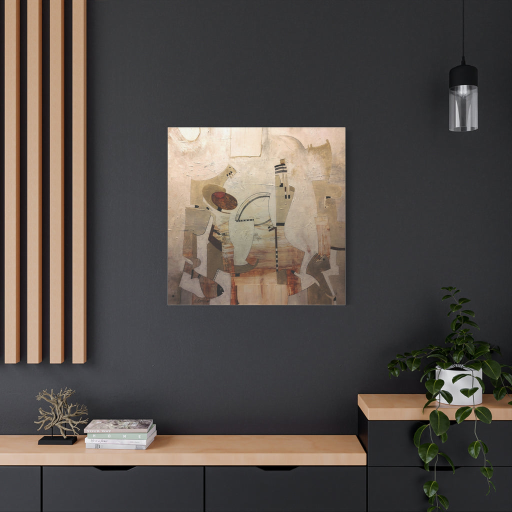 Abstract Geometric Matte Canvas Art Name is Anatolian Figure