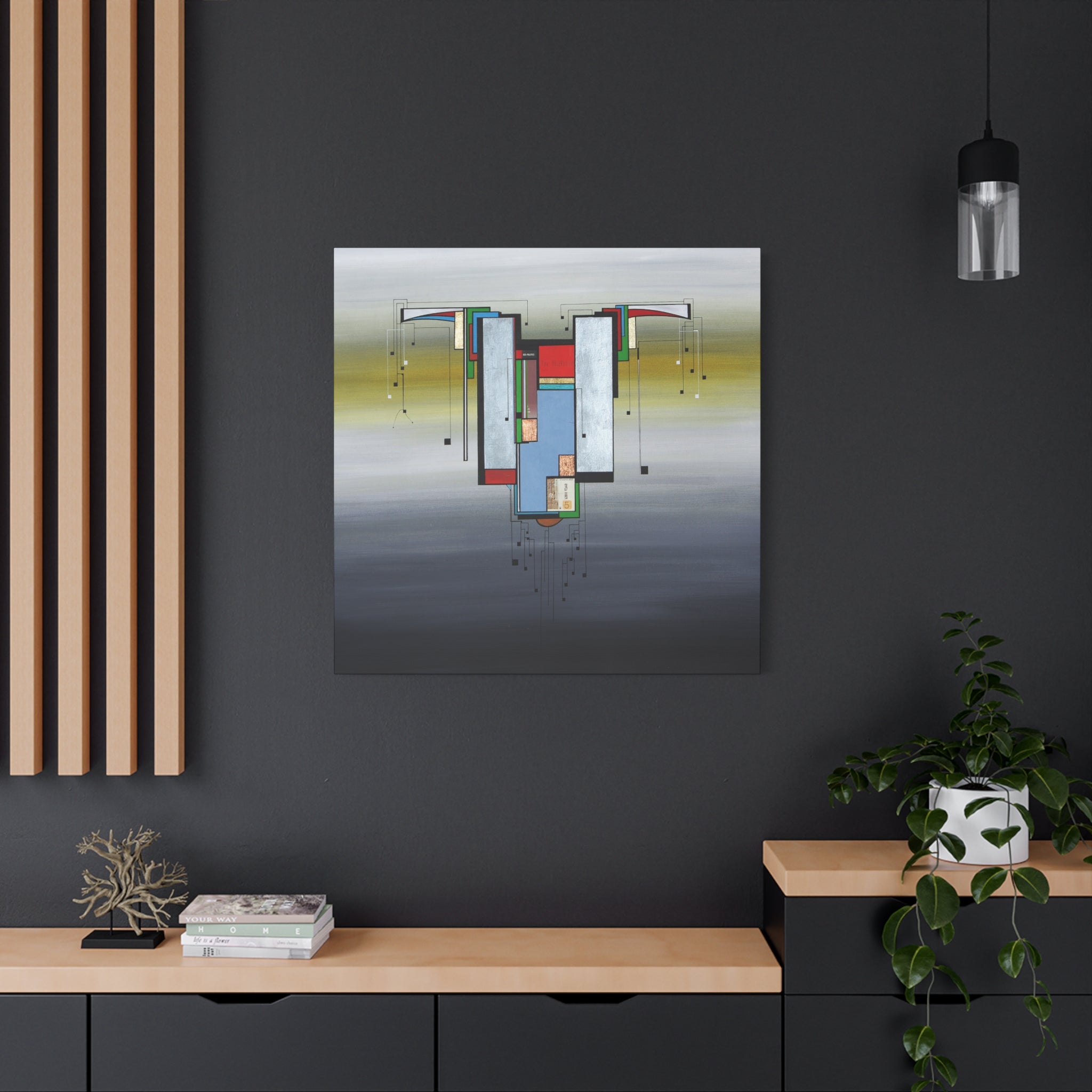 Abstract Geometric Matte Canvas Art Name is