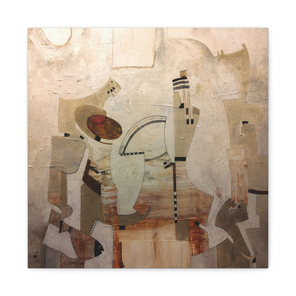 Abstract Geometric Matte Canvas Art Name is Anatolian Figure