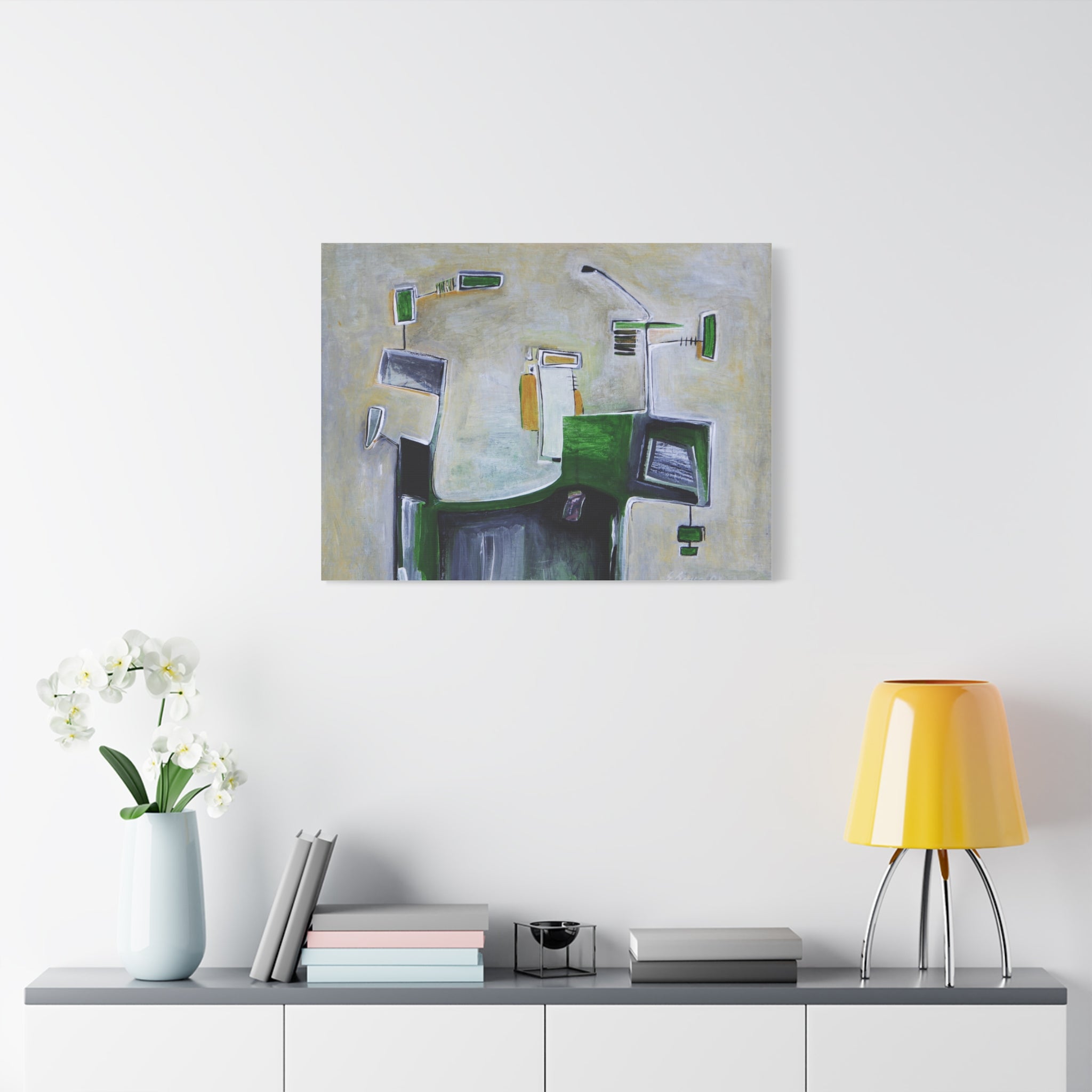 Abstract Geometric Matte Canvas Art Name is "Abstract Tree"