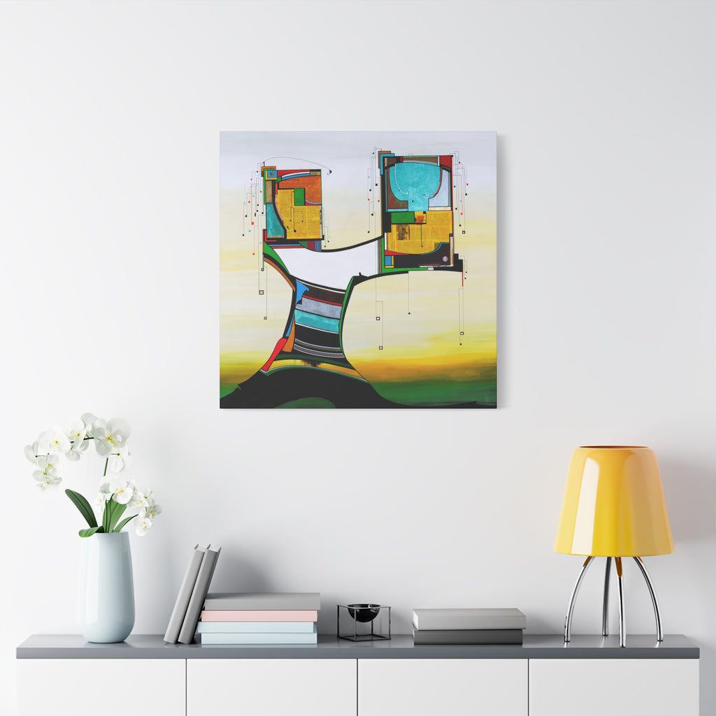 Abstract Geometric Matte Canvas Art Name is Tree of Life