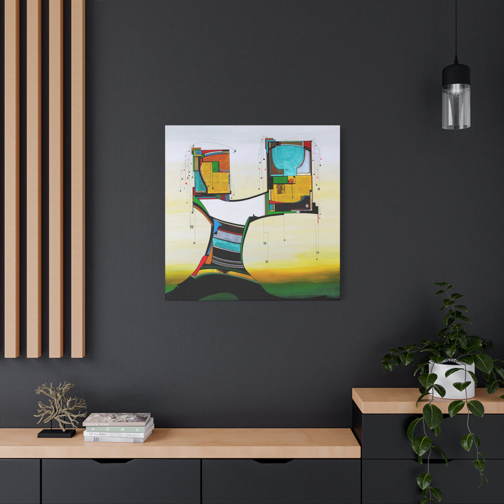 Abstract Geometric Matte Canvas Art Name is Tree of Life