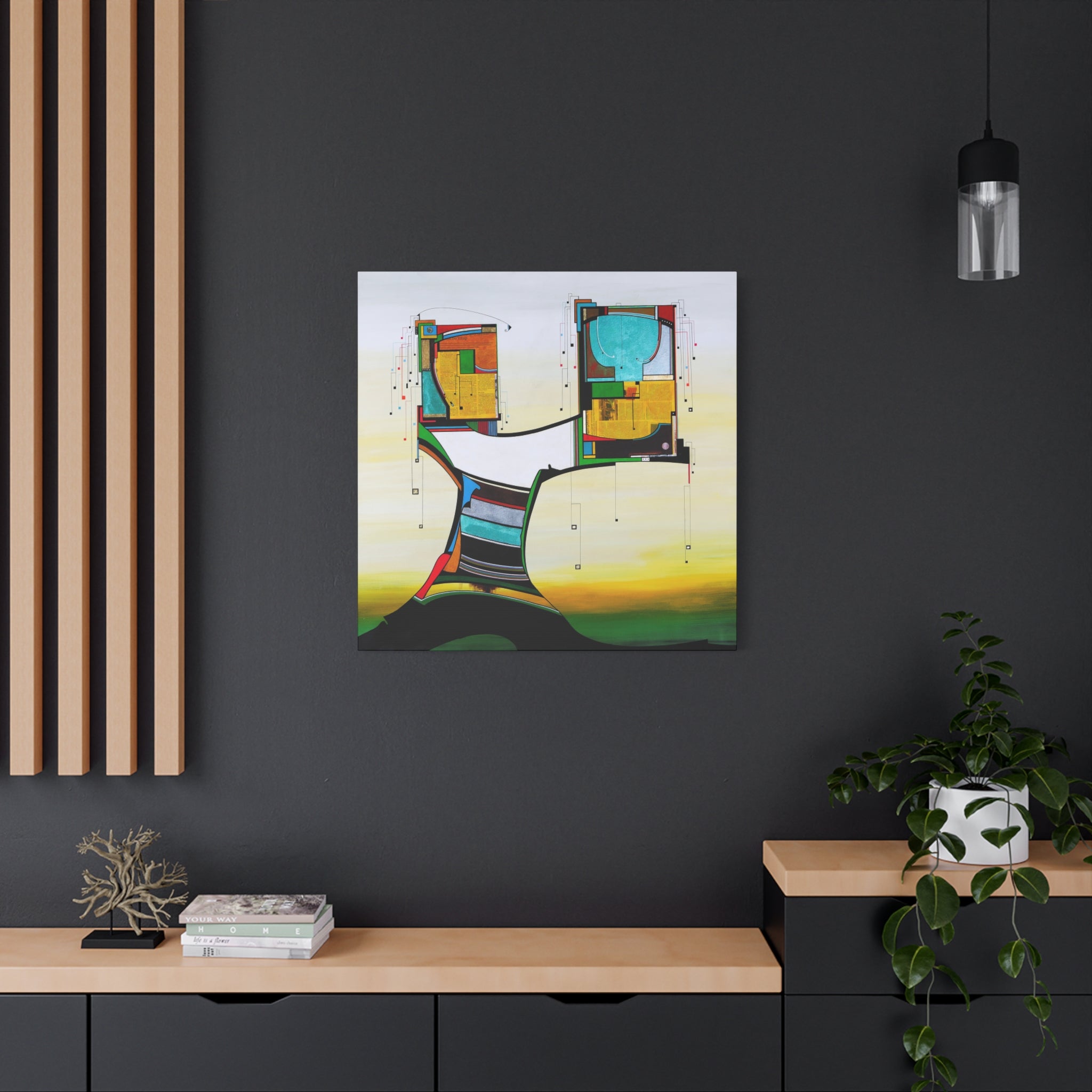 Abstract Geometric Matte Canvas Art Name is Tree of Life