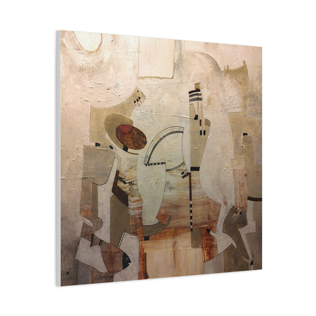 Abstract Geometric Matte Canvas Art Name is Anatolian Figure