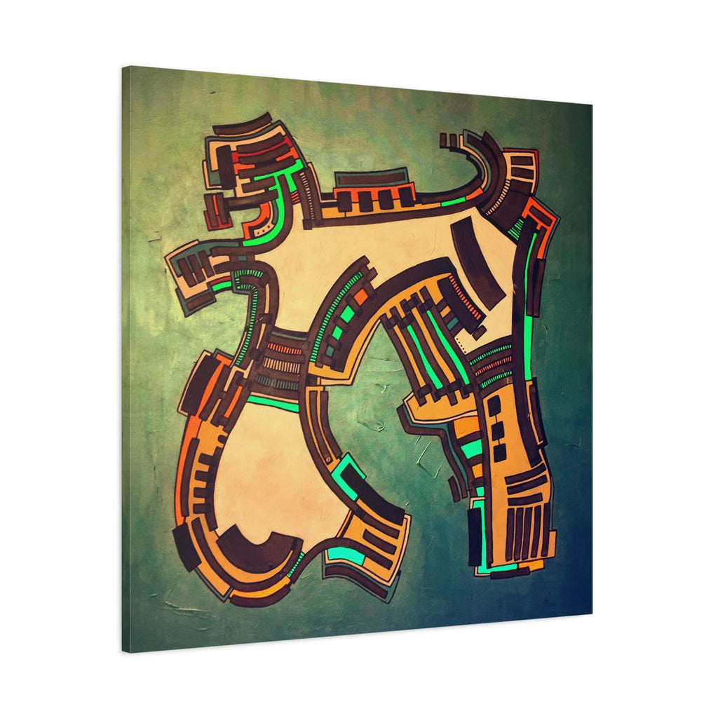 Figurative Geometric Matte Canvas Art Name is "Gen2"
