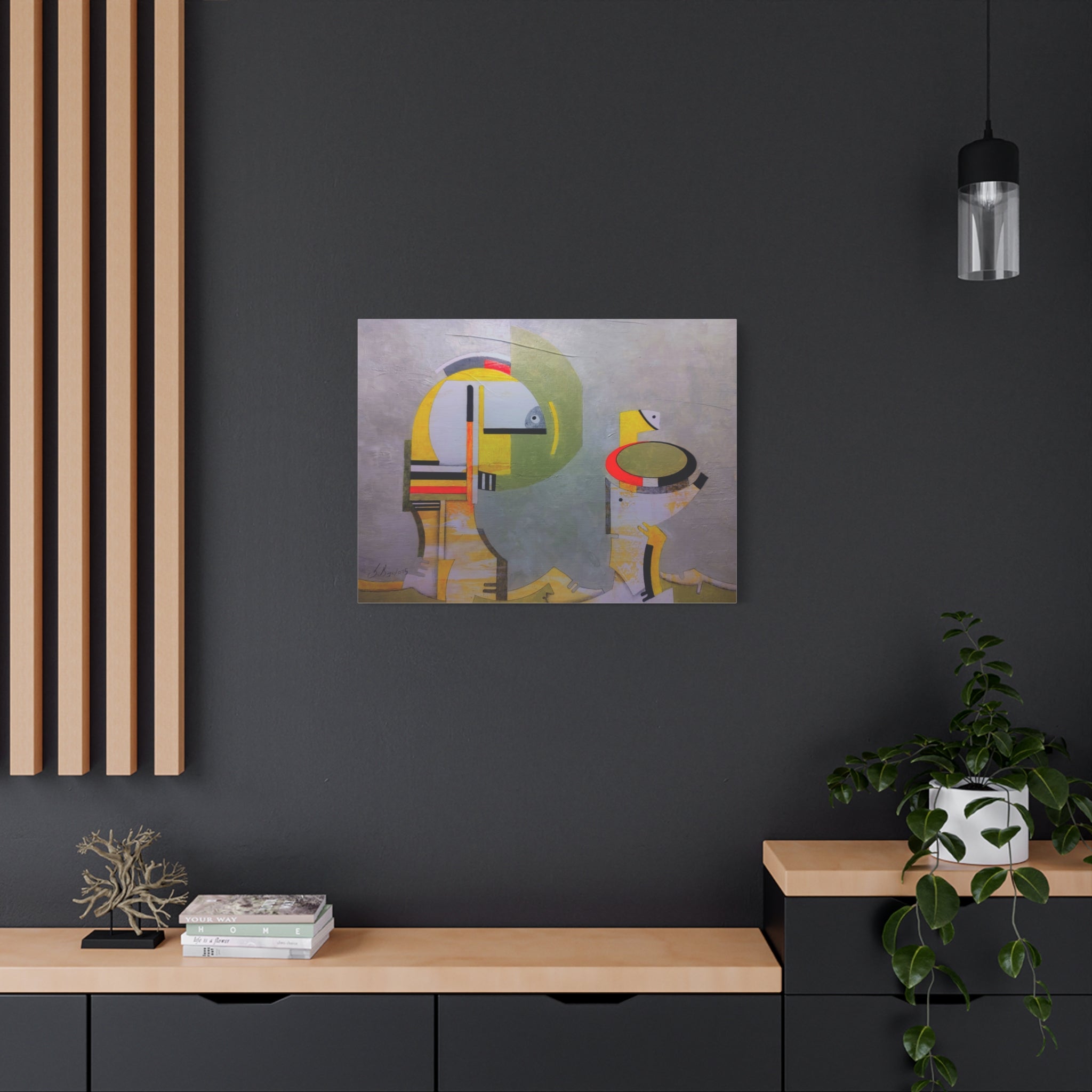 Abstract Geometric Matte Canvas Art Name is "Anatolian Myths"