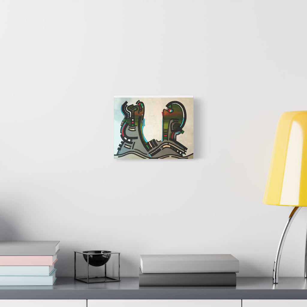 Abstract Geometric Matte Canvas Art Name is "Gen"