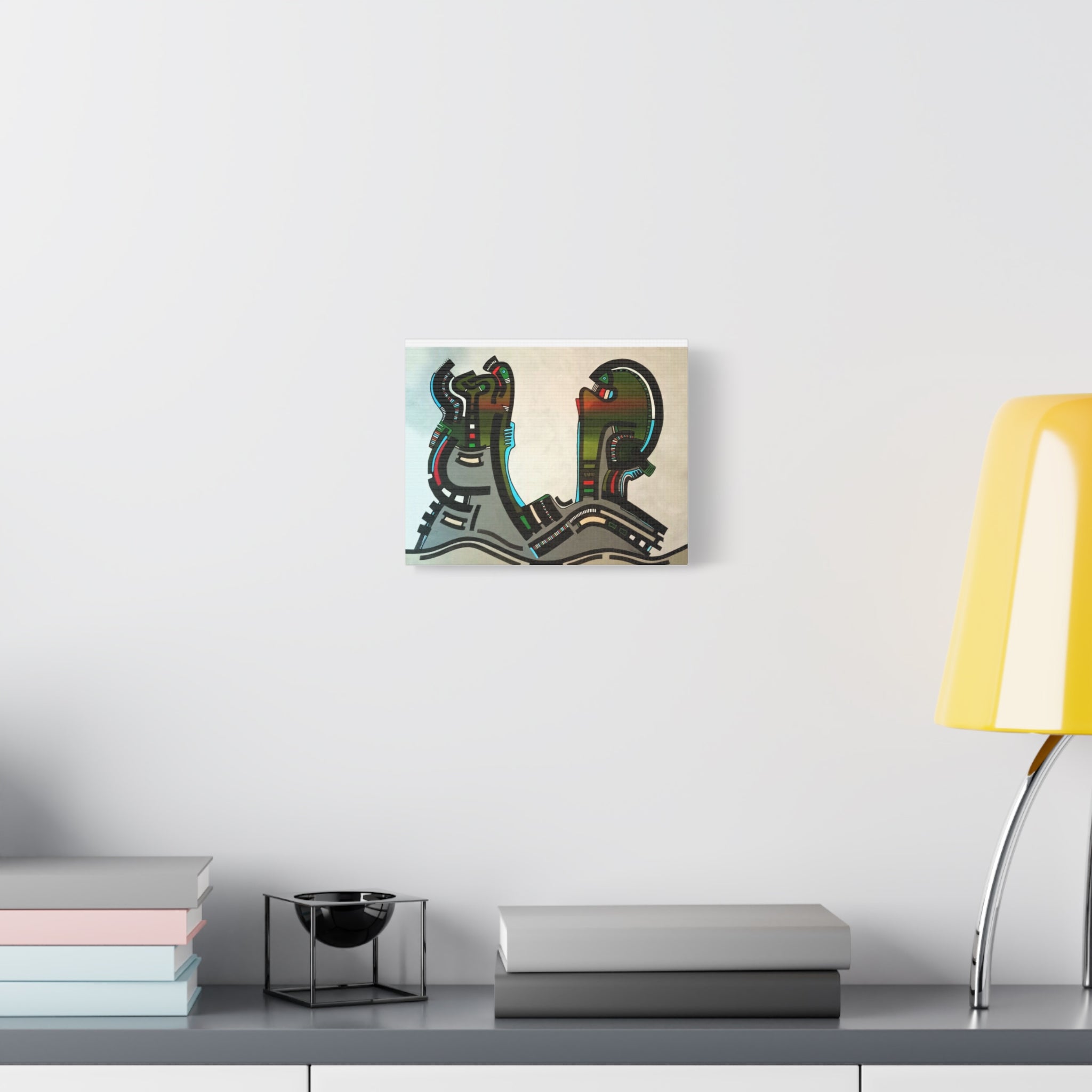 Abstract Geometric Matte Canvas Art Name is "Gen"