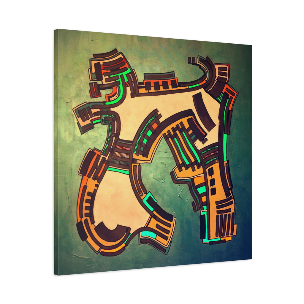 Figurative Geometric Matte Canvas Art Name is "Gen2"