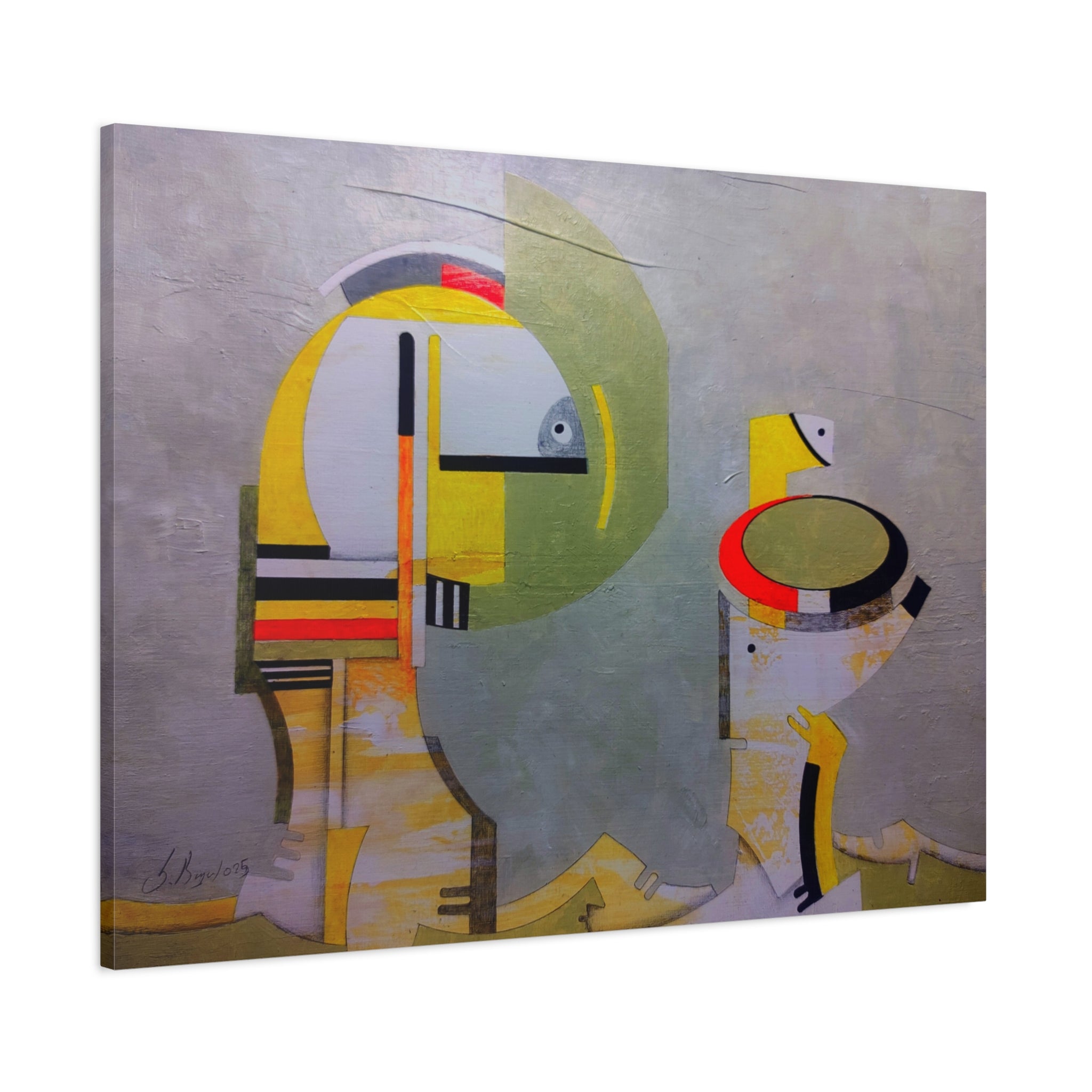 Abstract Geometric Matte Canvas Art Name is "Anatolian Myths"