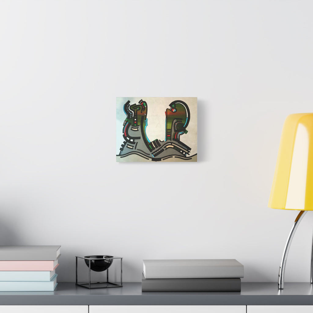 Abstract Geometric Matte Canvas Art Name is "Gen"
