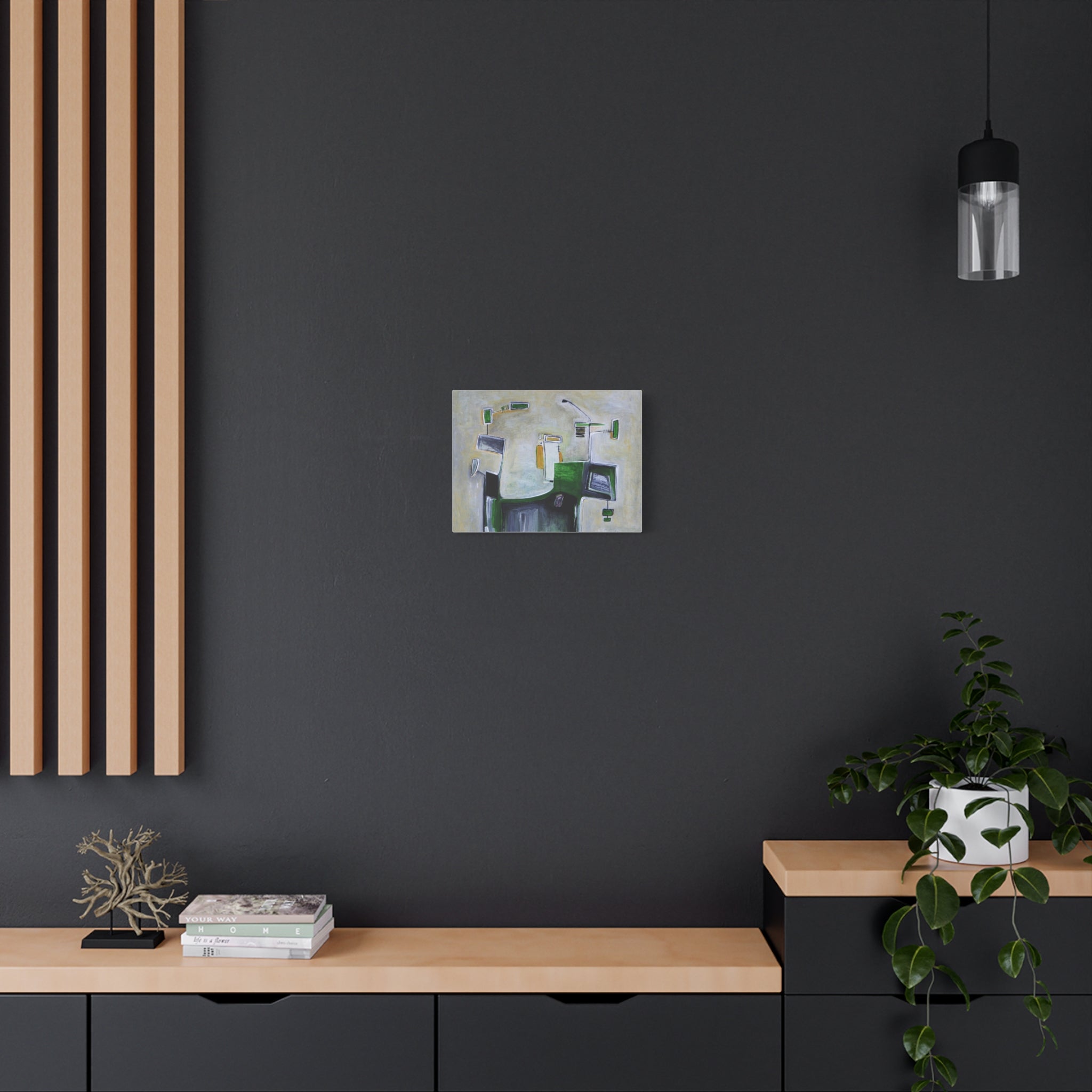 Abstract Geometric Matte Canvas Art Name is "Abstract Tree"