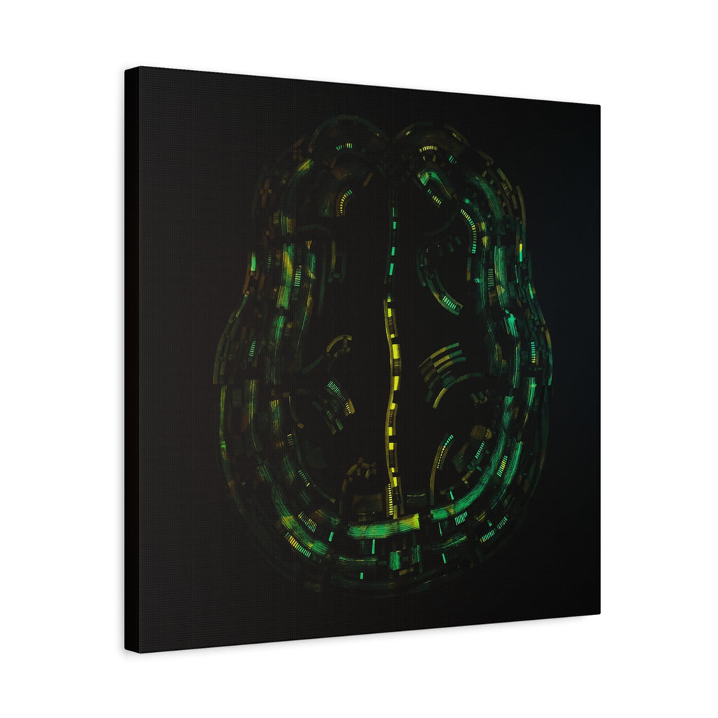 Figurative Geometric Matte Canvas Art Name is "Brain"