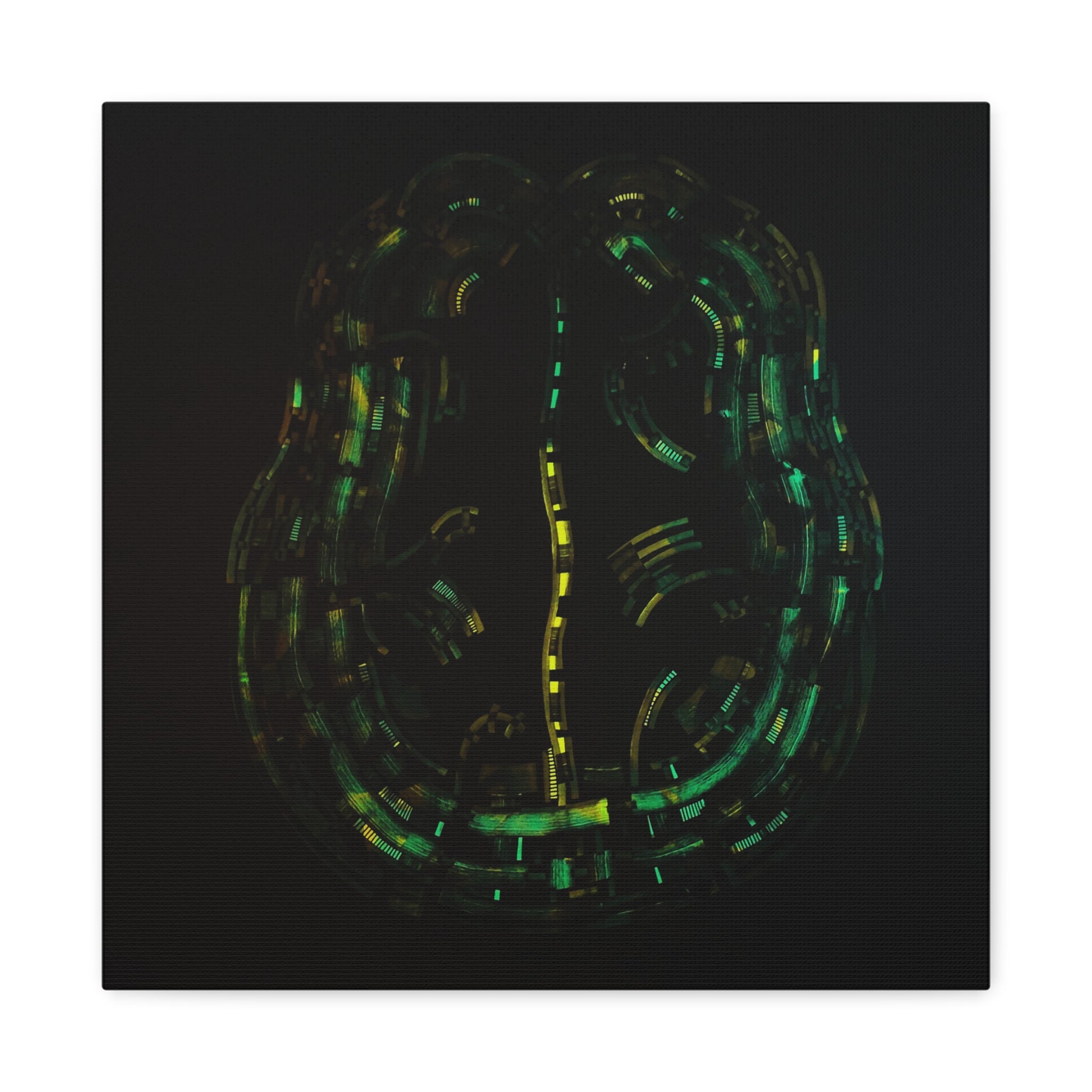 Copy of Figurative Geometric Matte Canvas Art Name is "Brain"