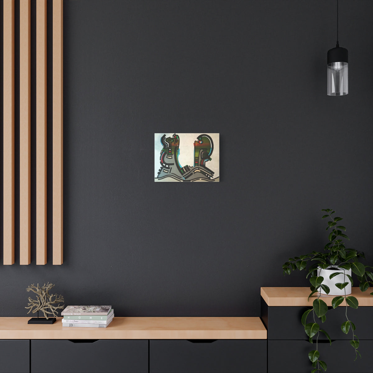 Abstract Geometric Matte Canvas Art Name is "Gen"