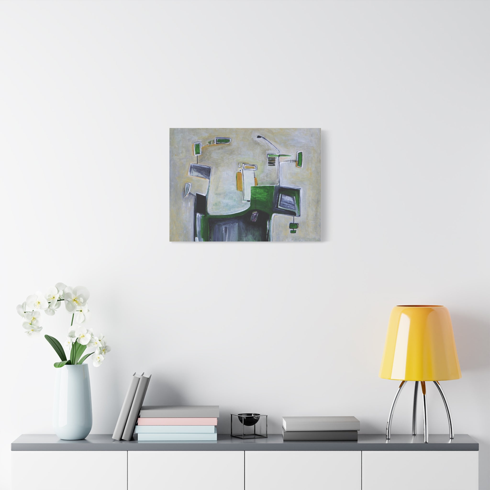 Abstract Geometric Matte Canvas Art Name is "Abstract Tree"