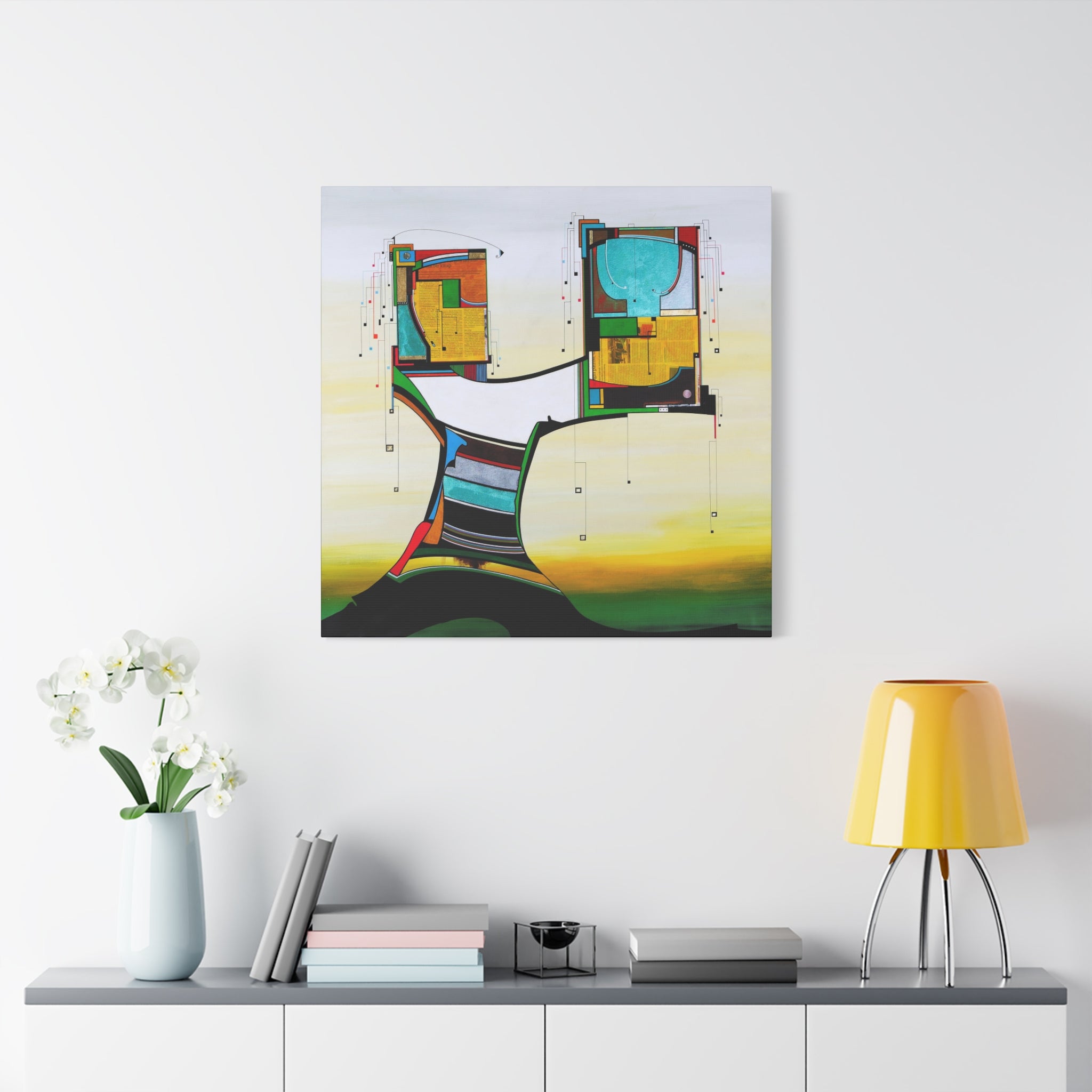 Abstract Geometric Matte Canvas Art Name is Tree of Life
