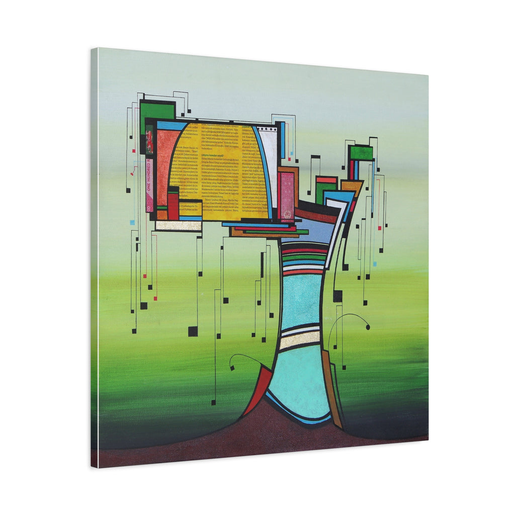Figurative Geometric Matte Canvas Art Name is "Olive Tree2"
