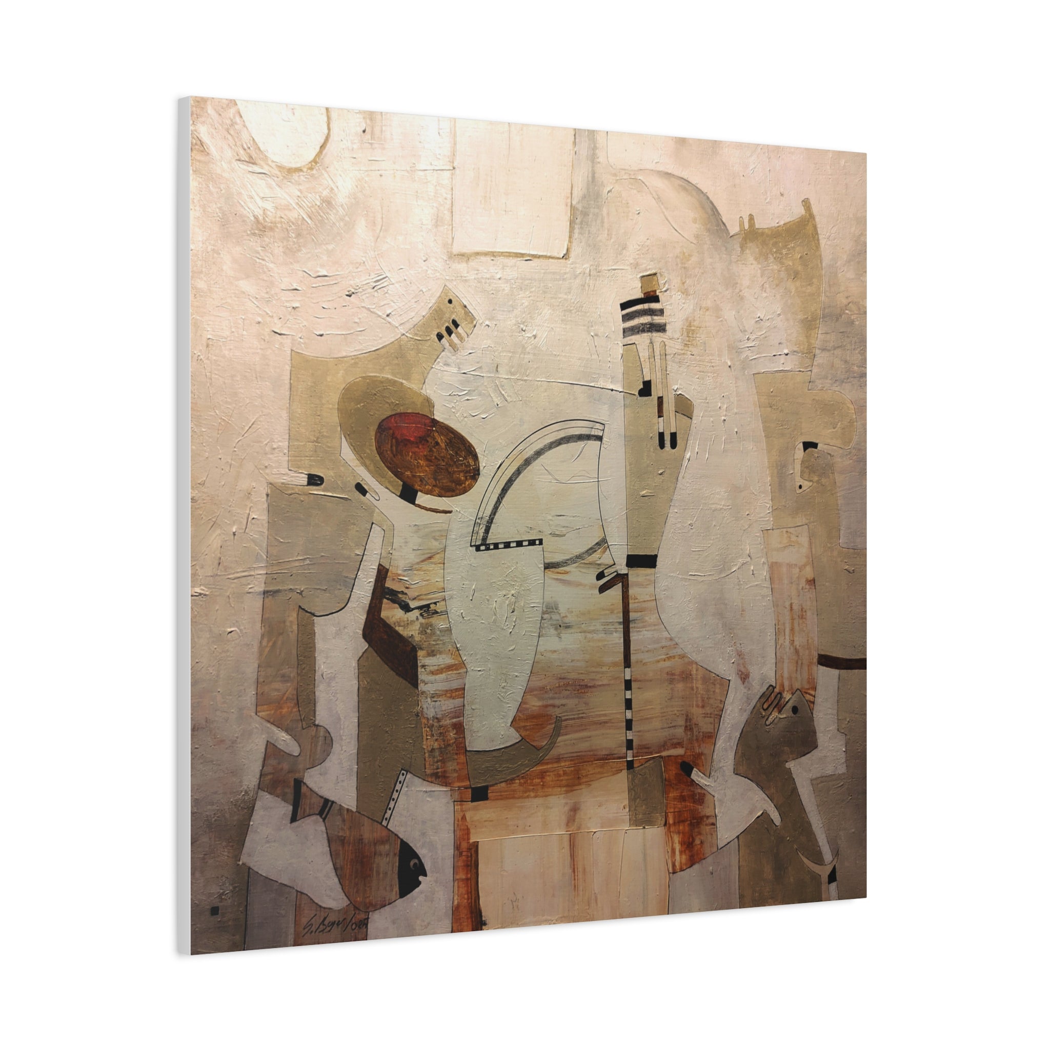 Abstract Geometric Matte Canvas Art Name is Anatolian Figure