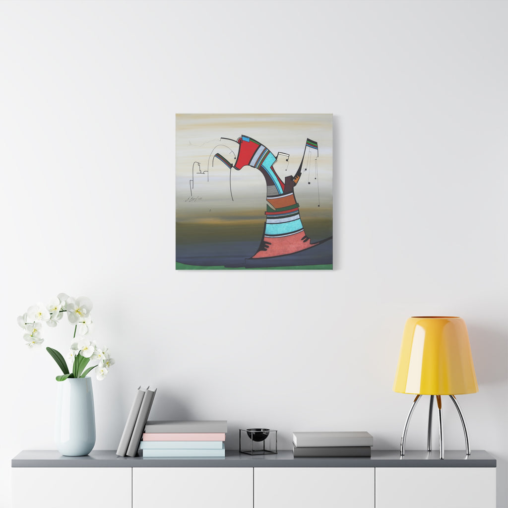 Copy of Figurative Geometric Matte Canvas Art Name is "Praying Mantis"
