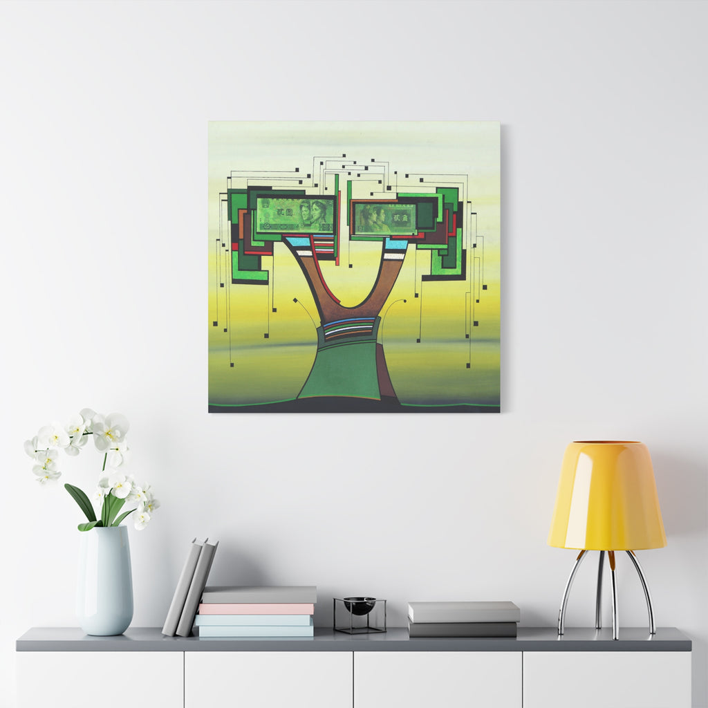 Figurative Geometric Matte Canvas Art Name is "Trees4" ON SALE!