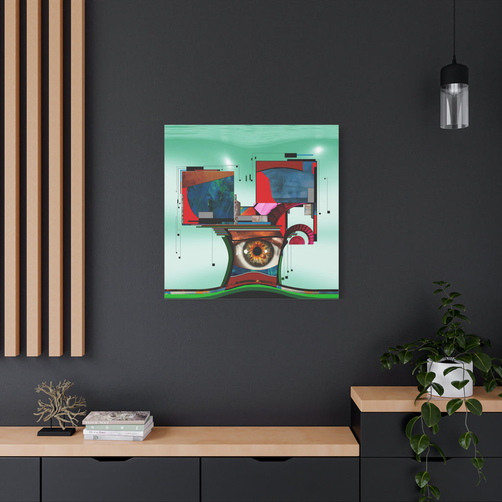 Figurative Geometric Matte Canvas Art Name is "Trees2"