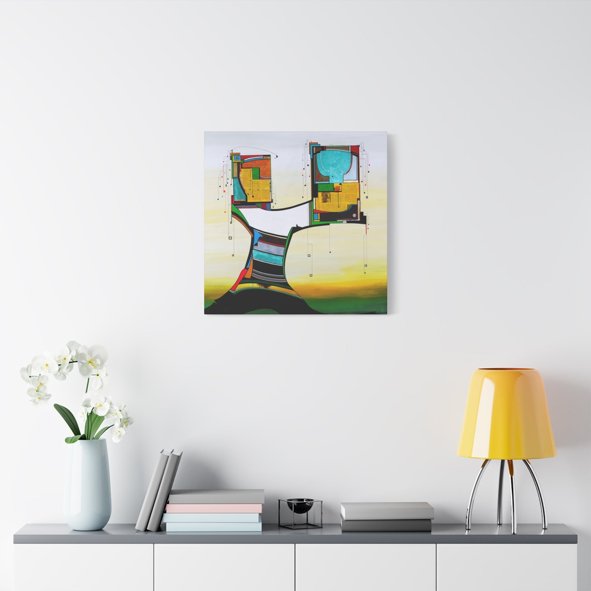 Abstract Geometric Matte Canvas Art Name is Tree of Life