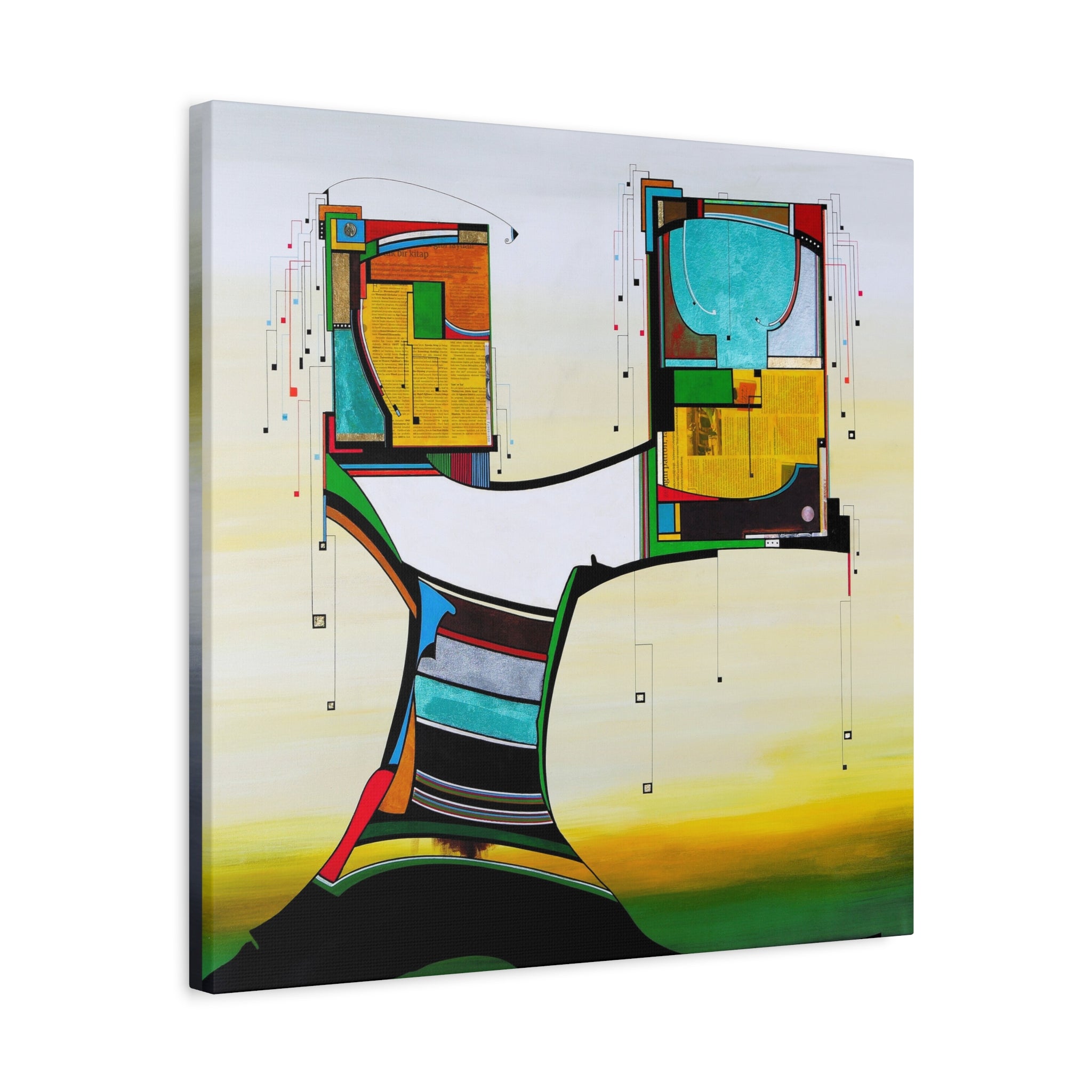 Abstract Geometric Matte Canvas Art Name is Tree of Life