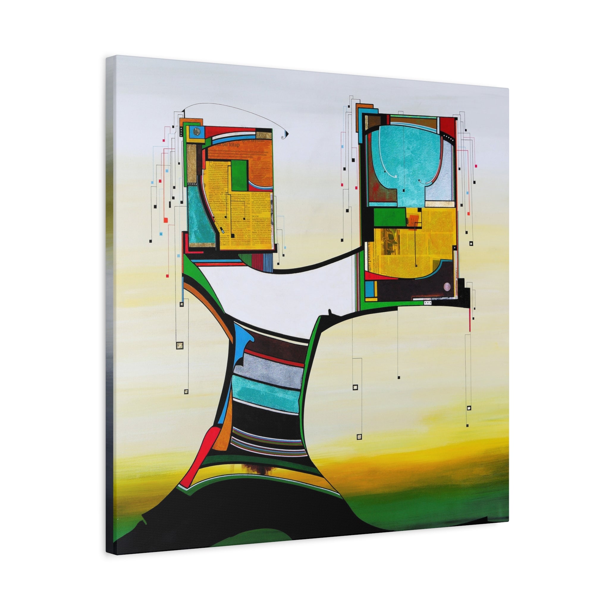 Abstract Geometric Matte Canvas Art Name is Tree of Life