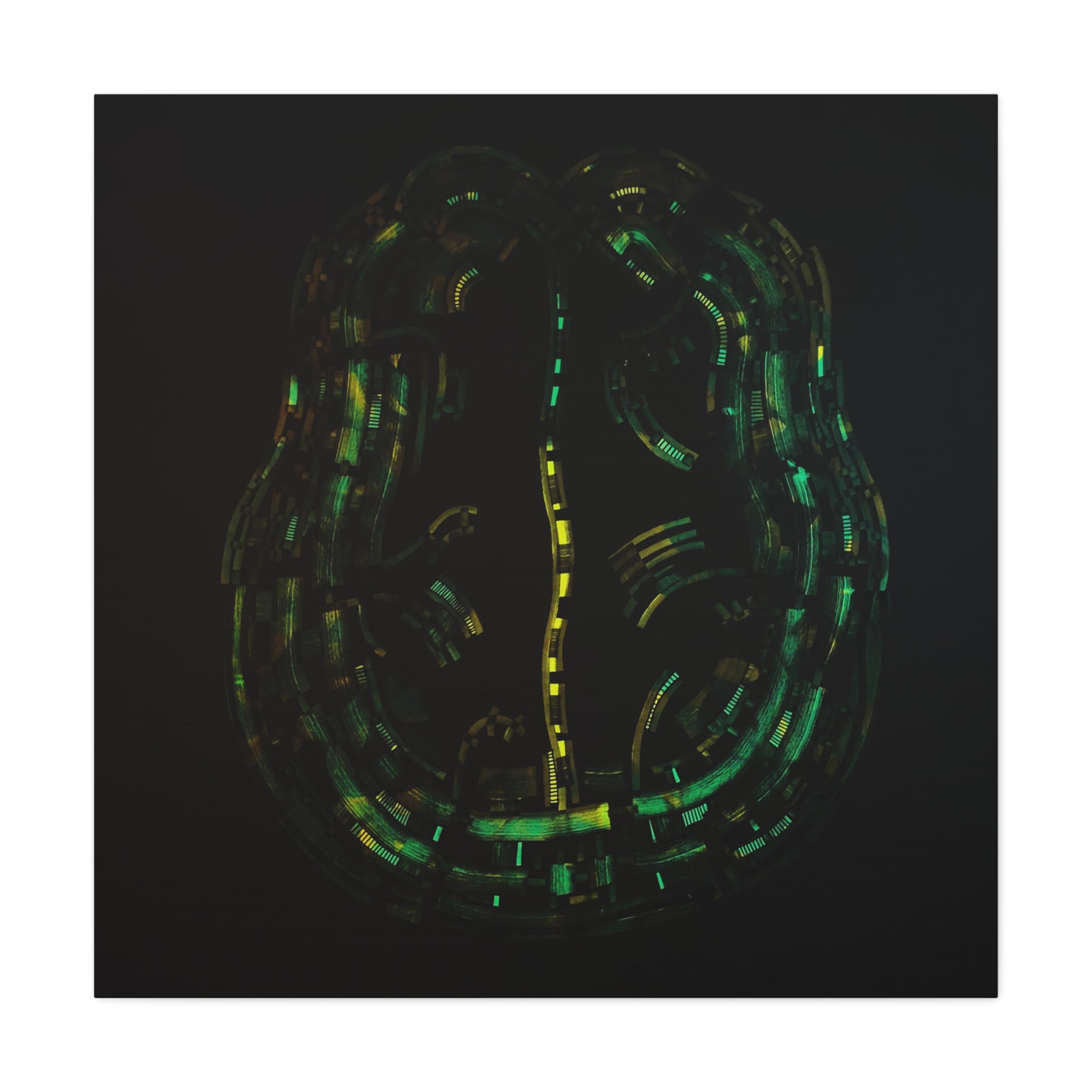 Copy of Figurative Geometric Matte Canvas Art Name is "Brain"